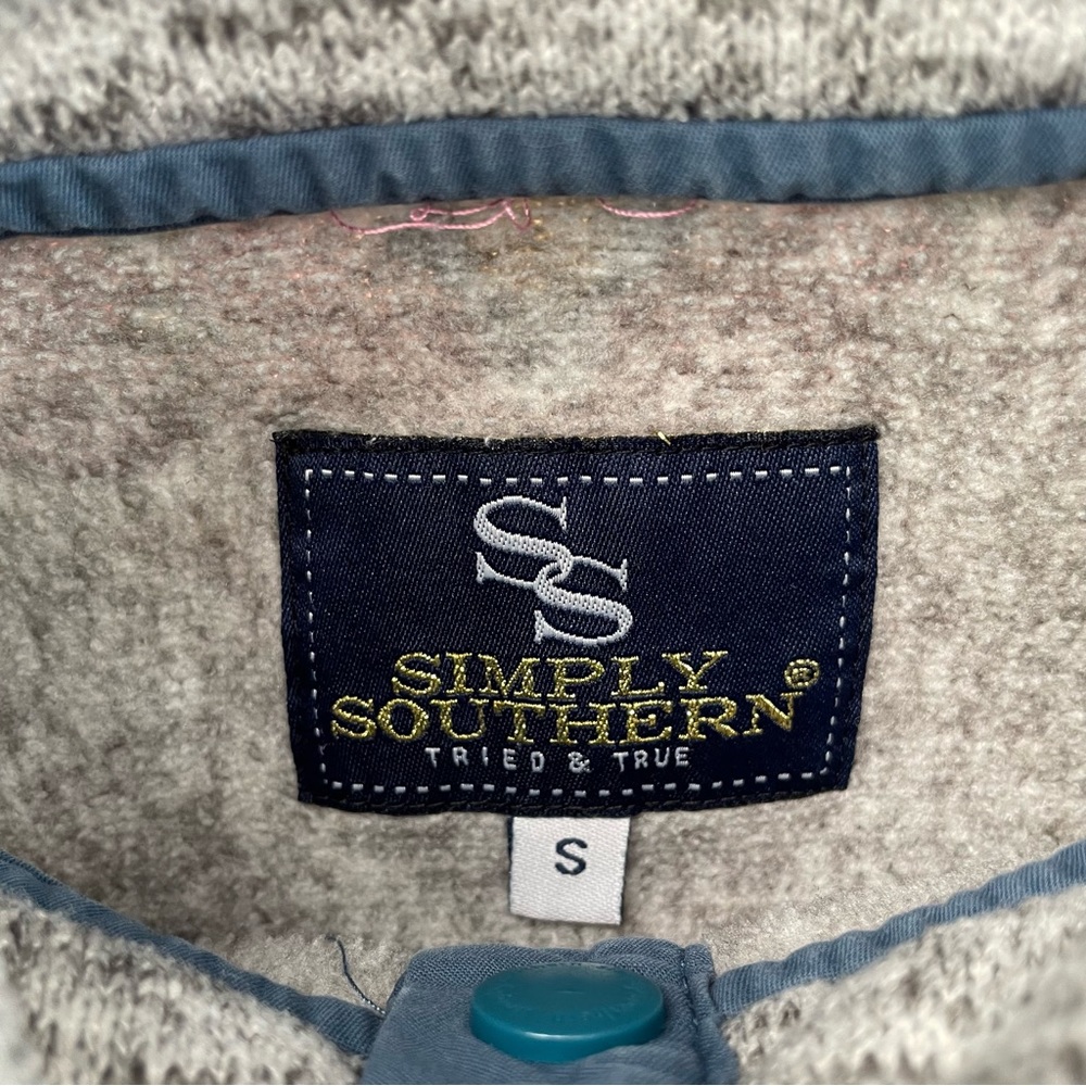 Women’s Simply Southern Tribal Pattern Crab Pineapple Pullover Fleece Jacket S - Picture 5 of 9